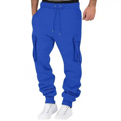 Plus Size Fleece Cargo Jogger Pants with Pockets