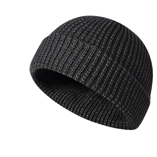 Reflective Silk Knit Skull Cap - Warm Beanie for Night Running