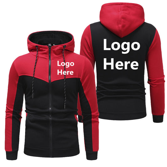 Autumn/Winter Essential: Men's Custom Logo Zipper Sweatshirt for Active Lifestyles"