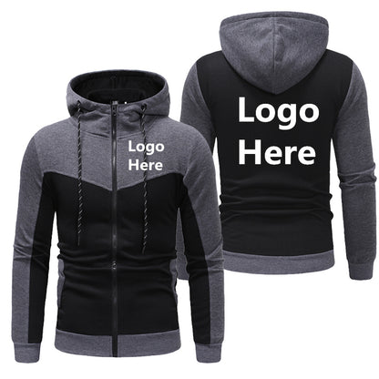 Autumn/Winter Essential: Men's Custom Logo Zipper Sweatshirt for Active Lifestyles"