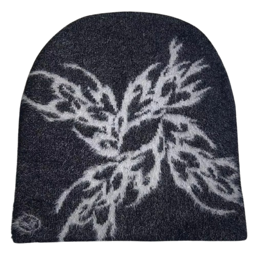 Custom Jacquard Mohair Knit Beanies - Y2K Style,