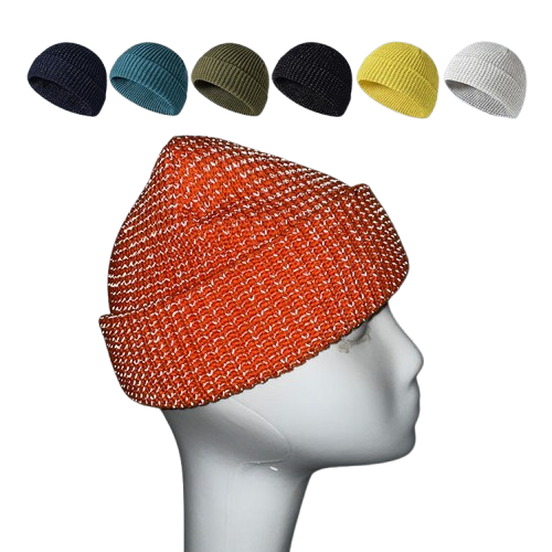 Reflective Silk Knit Skull Cap - Warm Beanie for Night Running