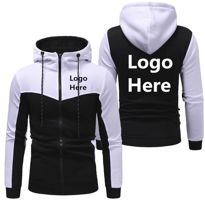 Autumn/Winter Essential: Men's Custom Logo Zipper Sweatshirt for Active Lifestyles"